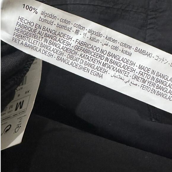 Zara Y2K Women's Wide Leg Cargo Pants Trousers Streetwear Gorpcore Black, size M - Picture 4 of 8